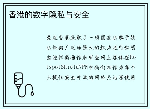 香港的数字隐私与安全 